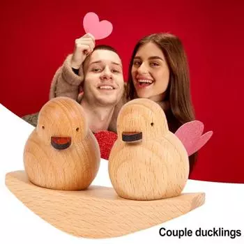 Деревянная пара Утка Украшение Настольный Декор Фигурка Утки Украшение на приборную панель автомобиля Утка