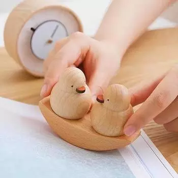 Деревянная парная утка Yousheng, украшение для рабочего стола, фигурка утки, украшение для приборной панели автомобиля, подарок на День святого Валентина, годовщина