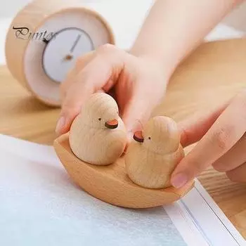 Деревянная парная уточка, украшение для рабочего стола, статуэтка утки, украшение на приборную панель автомобиля, подарок на День святого Валентина, годовщина A