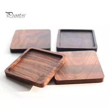 Деревянная подставка для чая, гладкая круглая подставка для чая, легко чистящаяся защитная подставка для кофейной чашки для украшения дома