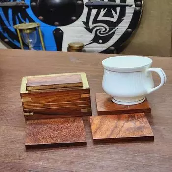 Деревянная подставка для чая ручной работы Красивый подарок на Рождество, Новый год, свадебный подарок 7,62 см