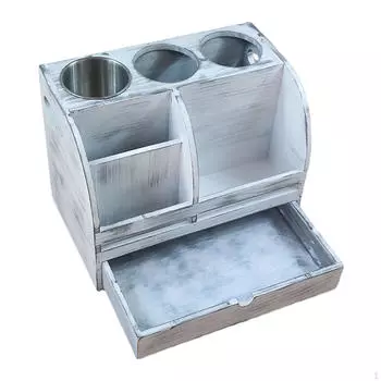 Деревянная подставка для фена, ящик для косметики, полка для хранения, держатель для туалетных принадлежностей