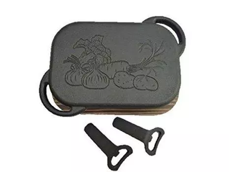 Деревянная подставка для формы для запекания Nambu Tekki и 2 шт. (с ручками) чёрный