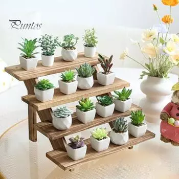 Деревянная подставка для кексов, многоярусная стойка для демонстрации десертов, складная конструкция, гладкие края, без заусенцев, простая в установке подставка для демонстрации кексов Four Layer