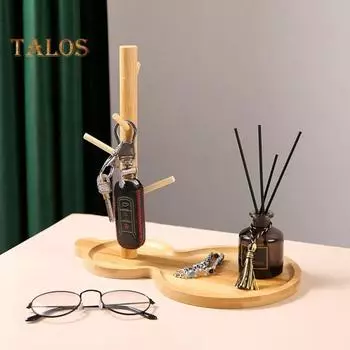 Деревянная подставка для ключей для ювелирных изделий с прочным гладким основанием. Элегантная прочная полка для дисплея. Поставка сережек.