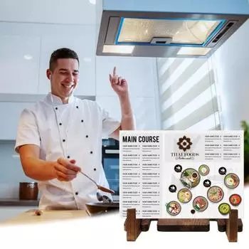 Деревянная подставка для кулинарной книги, держатель для книги рецептов, гладкая поверхность без заусенцев, многофункциональный деревенский рецепт