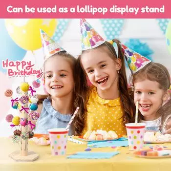 Деревянная подставка для леденцов на 60 отверстий, держатель для леденцов, декоративный держатель для палочек для леденцов, держатель для леденцов на дереве, легко собираемый кейк-попс