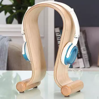 Деревянная подставка для наушников, деревянный держатель для гарнитуры, U-образное поддерживающее хранилище для игровых наушников,