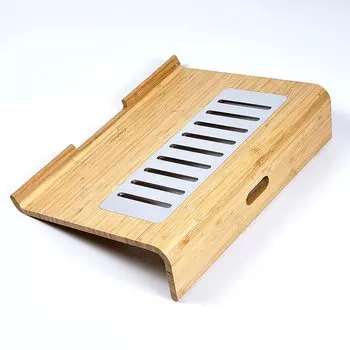 Деревянная подставка для ноутбука с алюминиевой охлаждающей пластиной, совместимая с MacBook 17 дюймов LAY10C Pro/Air