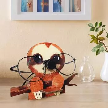 Деревянная подставка для очков в виде животных, расписанный вручную держатель для очков, декоративный держатель для очков в форме животных для всех