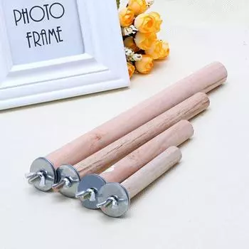 Деревянная подставка для попугая, лапы домашнего животного, игрушка, ветка попугая, хомяка, жердочка для птичьей клетки, шлифовка птичьей лапы 1.5*10cm