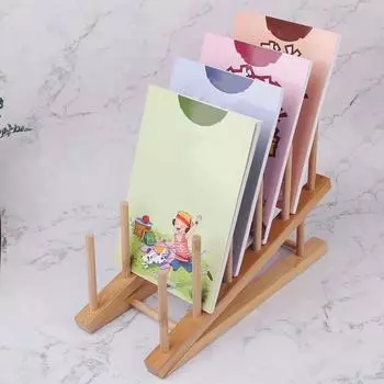 Деревянная подставка для посуды подставка для тарелок многоцелевая подставка детский деревянный мольберт бамбуковая подставка для слива кухонная подставка подставка для хранения посуды 30CM