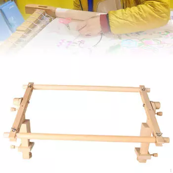 Деревянная подставка для рукоделия, вращающаяся с зажимом, регулируемые пяльцы для вышивания крестом