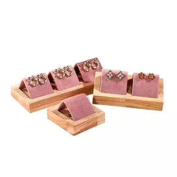 Деревянная подставка для сережек Подставка для ушных аксессуаров Держатель для сережек Подставка для ювелирных изделий Упаковка для ювелирных изделий