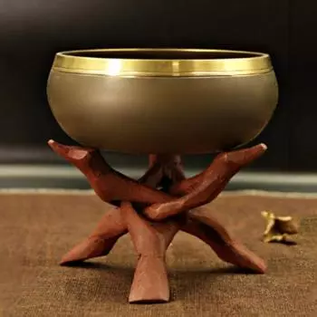 Деревянная подставка для штатива, резной держатель для декора комнаты, декоративный держатель для чаши, хрустальный шар, сфера, жеода, деревянная подставка эбеновый