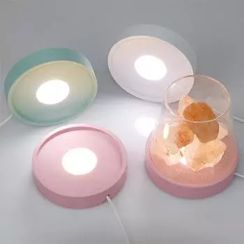 Деревянная подставка для светильника USB деревянная светодиодная лампа 360 градусов дисплей подставка держатель лампы основание лампы художественное украшение для спальни гостиной