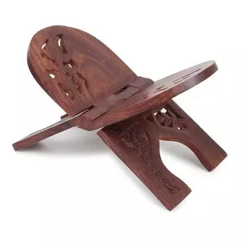 Деревянная подставка для священных книг из шишама с ручной резьбой для Корана, Библии, Бхагават-гиты, Рамаяны и Гуру Грантх Сахиб для чтения, подставка-рехал