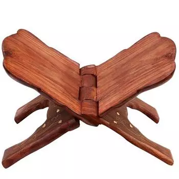 Деревянная подставка для священных книг Rehal ручной работы, дизайн Angora, 33,02 см