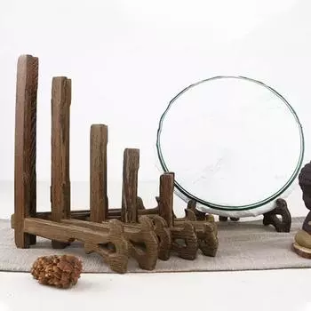 Деревянная подставка для тарелок, прочная стойка для выставки товаров, надежная фиксация, универсальный держатель фоторамки для кухни, офиса S