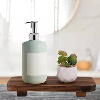 Деревянная подставка на пьедестале, деревянная подставка, современный держатель для мыльницы, поднос для ванной комнаты для макияжа