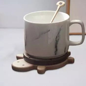 Деревянная подставка под черепаху Yousheng, противоожоговый чайник, изоляционный коврик для чая, столовая посуда, чашка, деревянная подкладка для стола, украшение для кухни, дома, гостиной коричневый