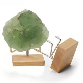 Деревянная подставка с регулируемым металлическим кронштейном. Высокостабильная широко используемая пластина из минерального агата. Дисплей из ракушек и ракушек. L золотистый