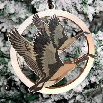 Деревянная подвеска в виде птицы, подвесное украшение, гладкий край, без заусенцев, ручная работа, украшение в виде гусей, украшение для рождественской вечеринки A