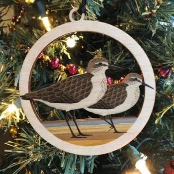 Деревянная подвеска в виде птицы, подвесное украшение, гладкий край, без заусенцев, ручная работа, украшение в виде гусей, Рождество A