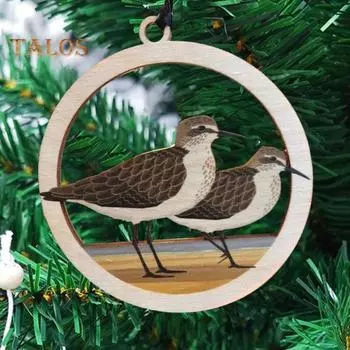Деревянная подвеска в виде птицы, подвесное украшение, гладкий край, без заусенцев, ручная работа, украшение в виде гусей, украшение для рождественской вечеринки A