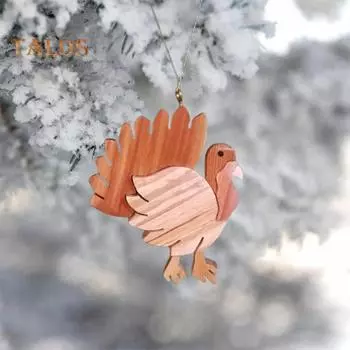 Деревянная подвеска в виде животного, деревенское рождественское подвесное украшение, резное украшение в виде животного для праздничного декора елки, подарок любителям животных I