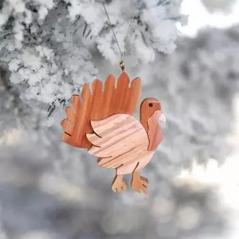 Деревянная подвеска в виде животного, деревенское рождественское подвесное украшение, резное украшение в виде животного для праздника H