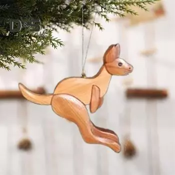 Деревянная подвеска в виде животного, деревенское рождественское подвесное украшение, резное украшение в виде животного для праздничного декора елки, подарок любителям животных B