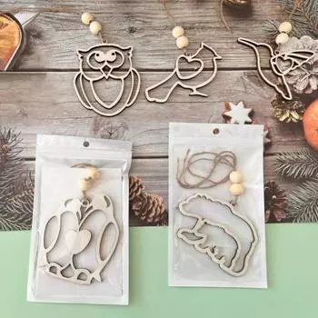 Деревянная подвеска в виде животного, символ дружбы, подвесное украшение с картой истории, форма животного Hummingbird