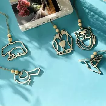 Деревянная подвеска в виде животного, символ дружбы, подвесное украшение с картой истории, подвеска в форме животного для женщин, лучших сестер-друзей племени Hummingbird