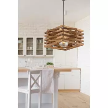 Деревянная подвесная люстра Reverse Plus