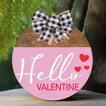 Деревянная подвесная табличка ко Дню святого Валентина, деревенская табличка на дверь, украшение на стену в стиле «любовь», табличка на крыльце для пары, подарки на новоселье F