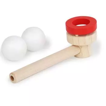 Деревянная подвесная трубка для надувания мячей, детская головоломка, игры для родителей и детей, развивающие объем легких, игрушки, плавающая трубка для надувания мячей, игра