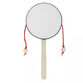 Деревянная погремушка-барабан, музыкальная традиционная обучающая деревянная игрушка-трясущийся инструмент для детей