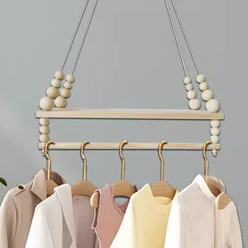 Деревянная полка для хранения бусин, настенная подвесная стойка для растений в скандинавском стиле, качели