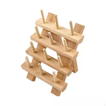 Деревянная полка для ниток, держатель для шитья, подставка для вышивального конуса, деревянная полка, складная катушка для струн