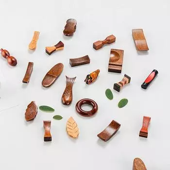 Деревянная полка для палочек для еды, кухонное украшение, полка для хранения в отеле, полка для ресторанной посуды, держатель для палочек для еды для дома 5.5*1.7*2.5cm