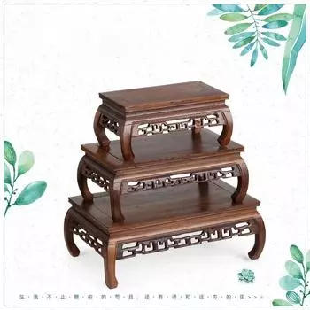 Деревянная полка-основание в стиле ретро для аквариума, ваза для цветов, подставка для бонсай, художественный декор, пьедестал, квадратные поделки, подставки для чайников, Natura