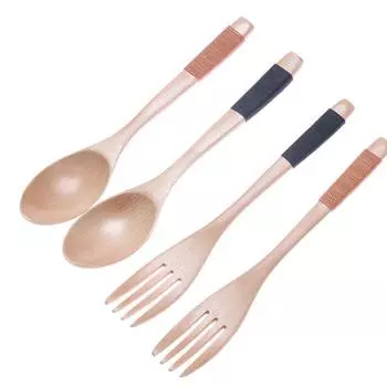 Деревянная посуда ручной работы, обеденный набор, супы, рисовая ложка, наборы столовых приборов, посуда, вилка