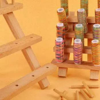 Деревянная проволочная подставка, самодельная складная проволочная подставка, органайзер, 60/46/12 осей, нитки для вышивки, квилтинга и шитья