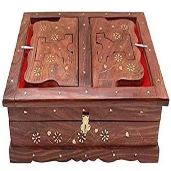 Деревянная прямоугольная подставка и шкатулка ручной работы для священной книги Рихала