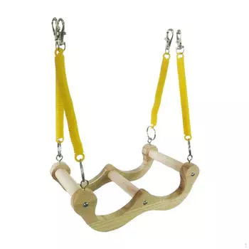 Деревянная птичья пружинная игрушка-качели, Игрушка для волнистого попугайчика для аксессуаров для клетки, Жердочки для попугая волнистого попугайчика