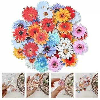 Деревянная пуговица, 25 мм, пуговица для шитья и скрапбукинга, ручная работа 50pcs