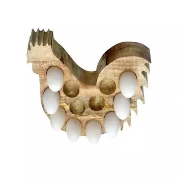 Деревянная яичная тара диаметром 30,5 см.. Яичный лоток на 12 яиц. Упаковка: 1 шт.