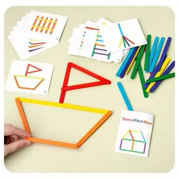 Деревянная радужная палочка, 3D головоломка для детей, логическое обучение, соответствующие игры для мышления, сенсорные игрушки, Монтессори, развивающие подарки