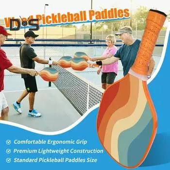Деревянная ракетка для пиклбола с резиновым краем, эргономичная ручка, спортивные аксессуары для пиклбола на открытом воздухе разноцветный